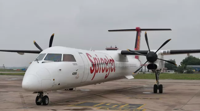 India  First Test Flight Powered by Bio-Fuel  by SpiceJet - Sakshi