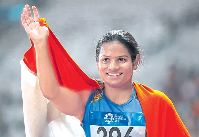 Dutee Chand Wins Silver Medal - Sakshi