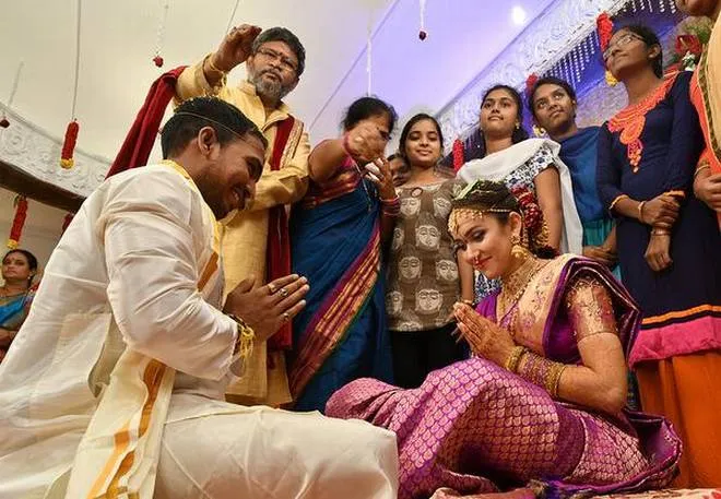 Vijayawada boy Married  Kazakhstan girl - Sakshi