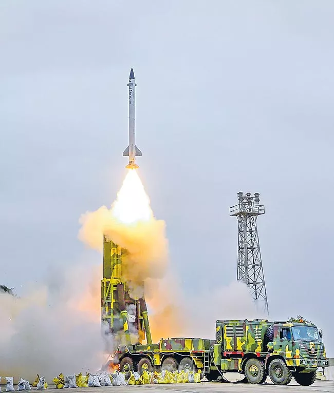 Indian made supersonic interceptor missile successfully test fired in Balasore - Sakshi