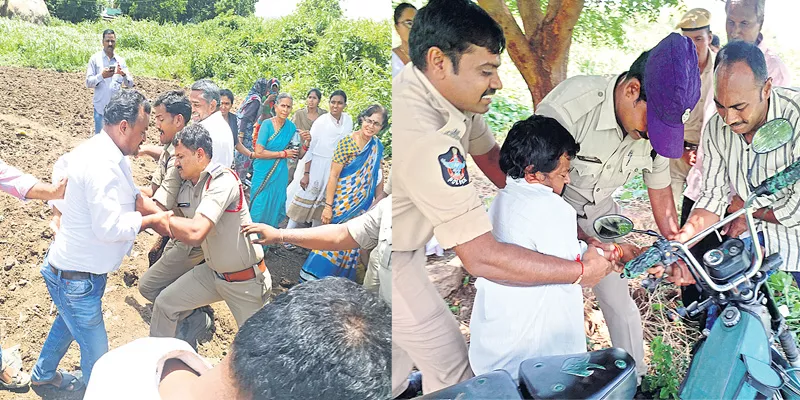 revenge on Undavalli farmers - Sakshi