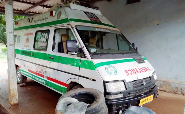 Ambulance Vehicles Damaged In Krishna - Sakshi