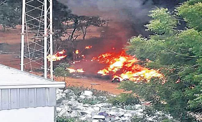 Fire Accident At Excise Police Academy - Sakshi