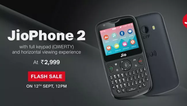 JioPhone 2 flash sale starts today at 12pm - Sakshi