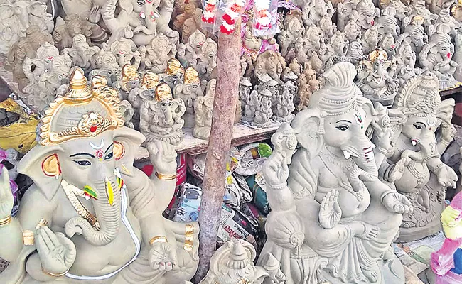 PCB Distribute Clay Ganesh Statues In Hyderabad - Sakshi