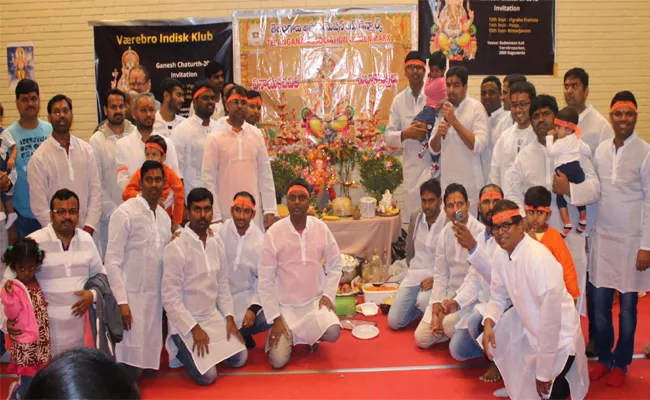 Ganpathi utsavalu held in Denmark by TAD - Sakshi