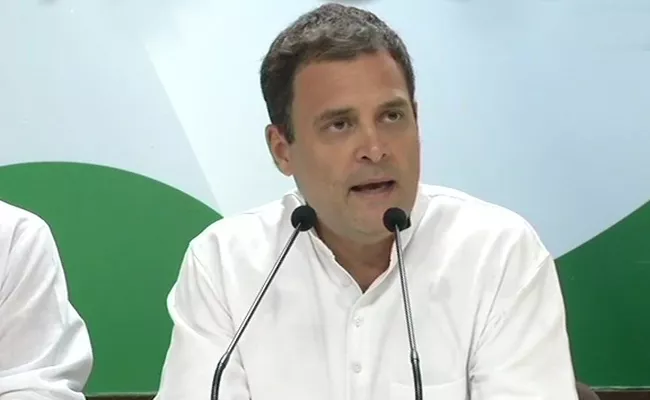 Congress President Rahul Gandhi Attacks  On PM media over ex-French President Francois Hollande Rafale disclosure - Sakshi