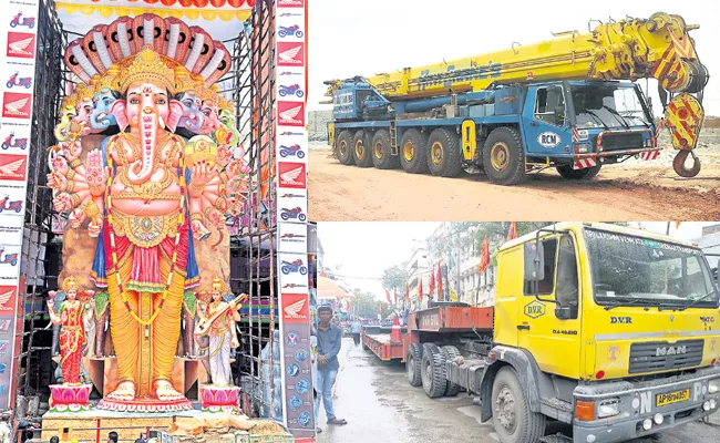 All Set For khairathabad Ganesh Shobhayatra - Sakshi