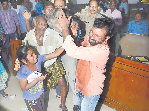 A young man commit suicide in front of the collector - Sakshi