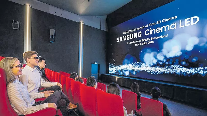 India gets its first LED cinema screen from Samsung at Delhi PVR - Sakshi