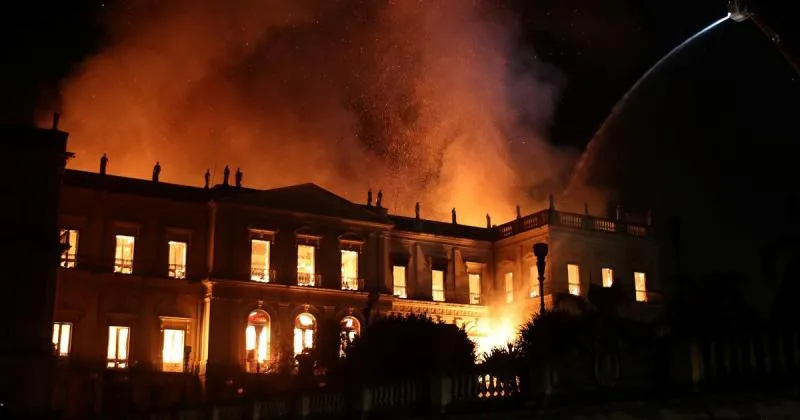  Brazil's National Museum Engulfed By Massive Fire - Sakshi