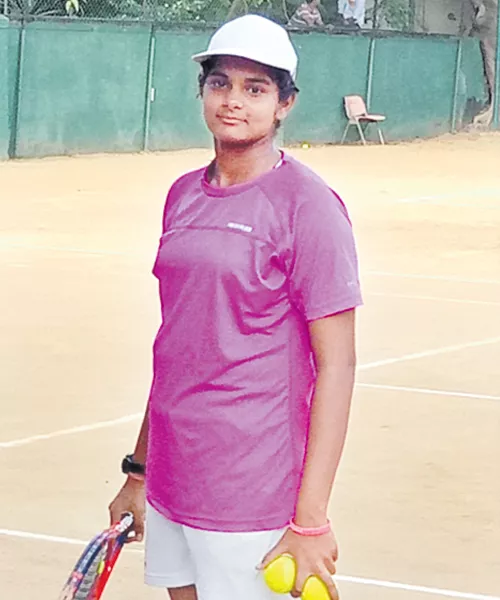 Sanjana in Semis of ITF Tennis Tourney - Sakshi