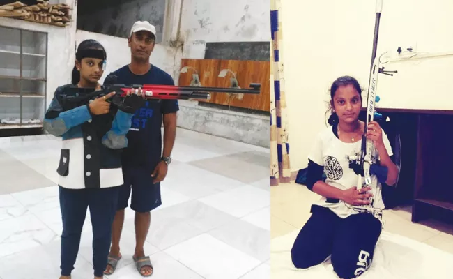 Harshitha Select In National Team For Raifil Shooting - Sakshi