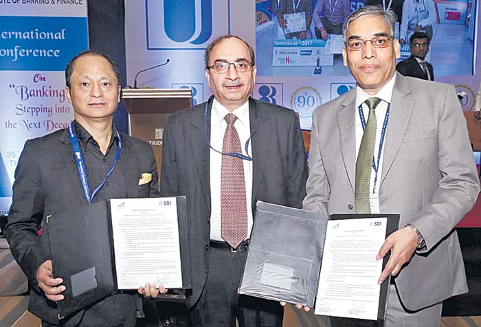 State Bank of India signs MoU with NBI Kathmandu - Sakshi