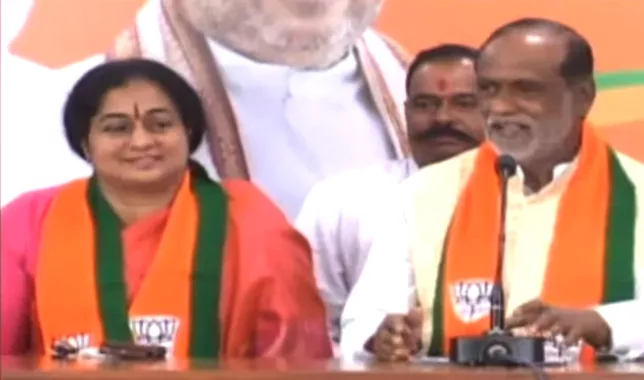 Damodar Raja Narasimha Wife Padmini Join In BJP - Sakshi