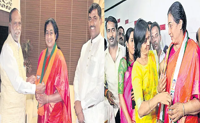 Damodar Raja Narasimha Wife Padmini Rejoined In Congress - Sakshi