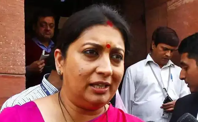  Union minister Smriti Irani Says India Has Police And Tough Laws To Protect Women - Sakshi