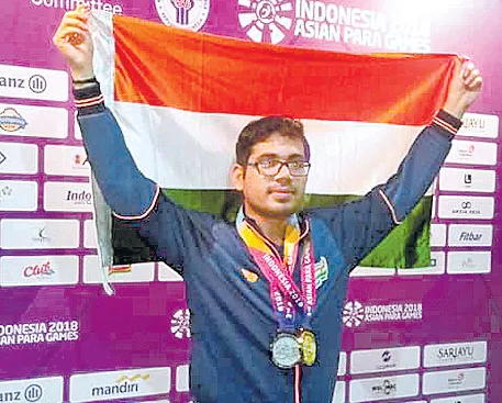 Para Asian Games: India richer by five more gold medals - Sakshi