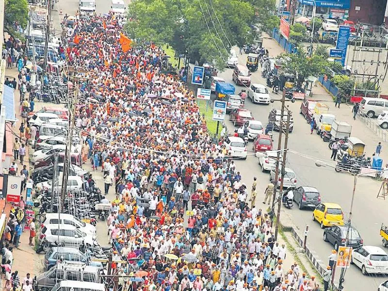 Mass rally against Sabarimala verdict - Sakshi