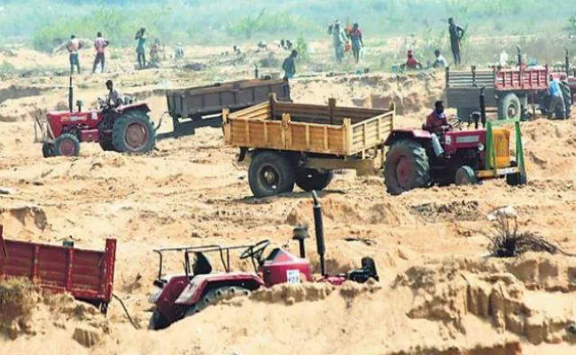 Sand Mafia Step In Nizamabad - Sakshi