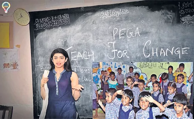 Pranitha Subhash Adopted A Government School In Karnataka - Sakshi