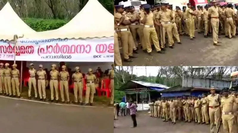 Tight Security Outside Sabarimala Temple As Protesters Continue To Resist Womens Entry - Sakshi