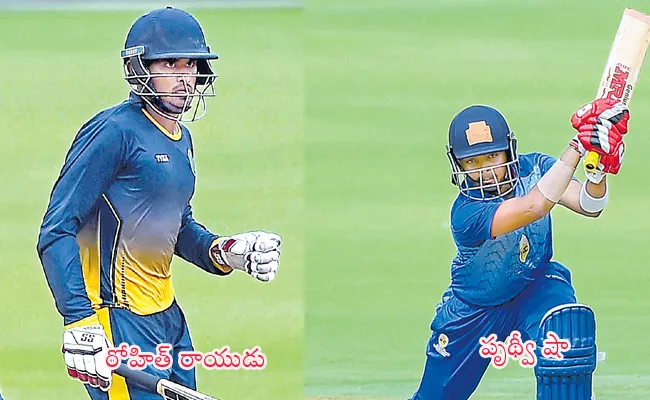 Rohit Rayudu ton in vain as Mumbai storm into Final - Sakshi