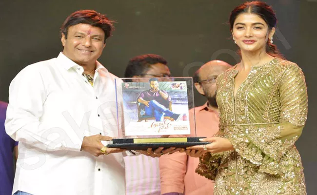 Balakrishna Comments On Pooja Hegde In Aravinda Sametha Success Meet - Sakshi