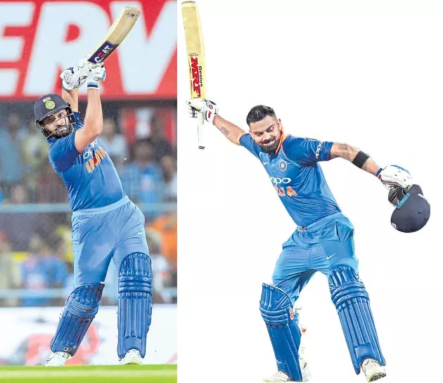 Rohit Sharma, Virat Kohli slam centuries as India crush Windies by 8 wickets - Sakshi