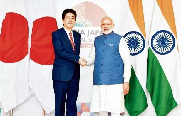 Modi, Abe to announce joint infra projects in Indo-Pacific region - Sakshi