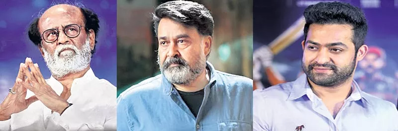 NTR And Rajini Kanth Competes For Mohanlal Movie Odiyan - Sakshi