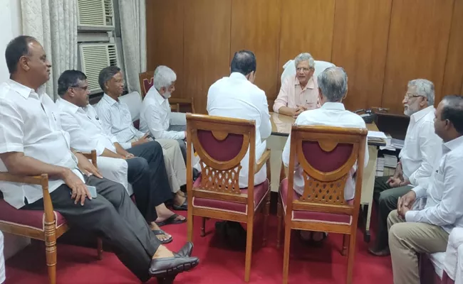 YSRCP Leaders Meet CPM General Secretary Sitaram Yechury - Sakshi