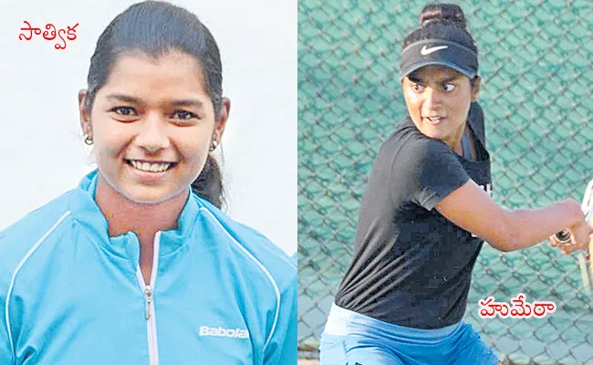 Shivani, Satwika in Fenesta Open 3rd Round - Sakshi