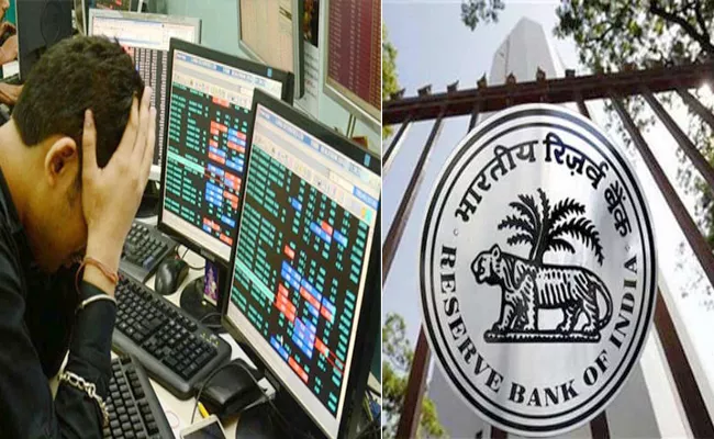 Sensex Down Over 900 Pts After RBI Holds Rates - Sakshi