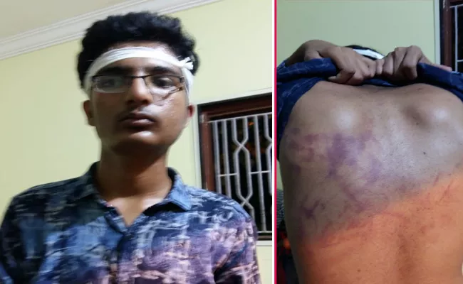 Narayana College Student Beaten Up By Fellow Students In Vijayawada - Sakshi