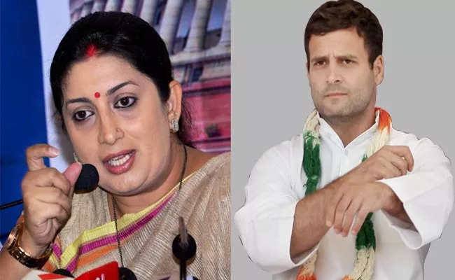 Smriti Irani Comments On Rahul Gandhi Over Narmada Aarti - Sakshi