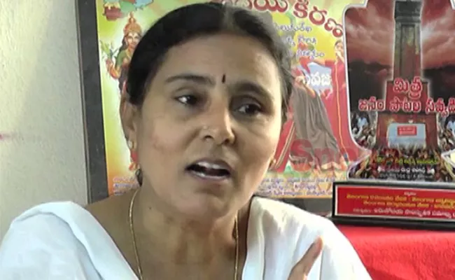 Vimalakka Fires On Removing Arunodaya Cultural Programme Posters - Sakshi