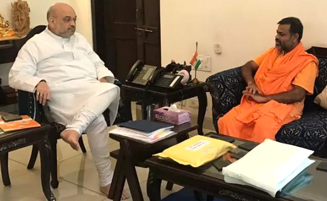  Paripoornananda Swami Meets Ram Madhav - Sakshi