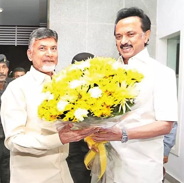 chandrababu naidi meets dmk presdent mk stalin - Sakshi