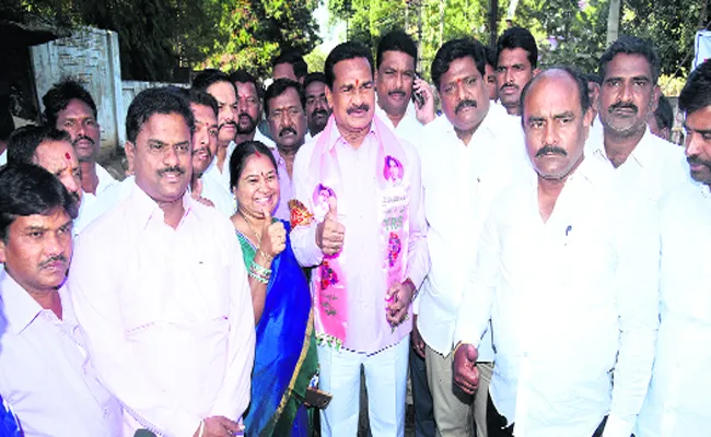 gampa govardhan filed nomination in elections - Sakshi