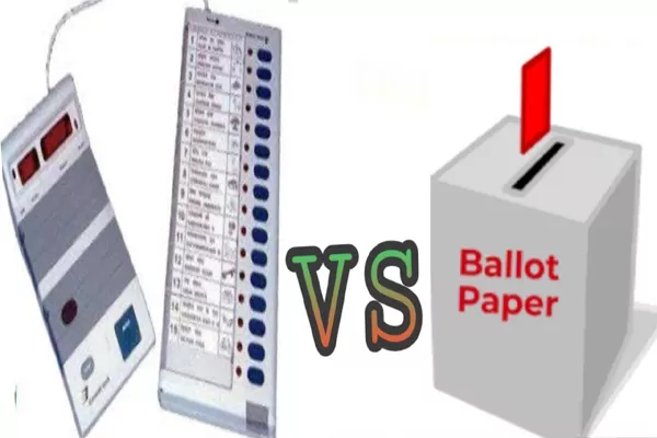 Paper ballot vs Electronic Voting Machines - Sakshi