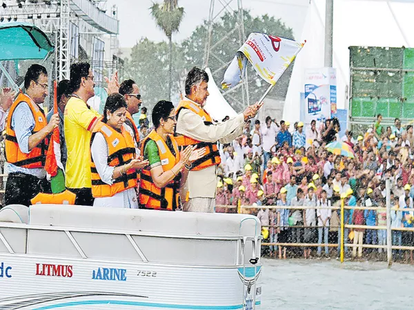 Boat racing in Amaravati every year - Sakshi