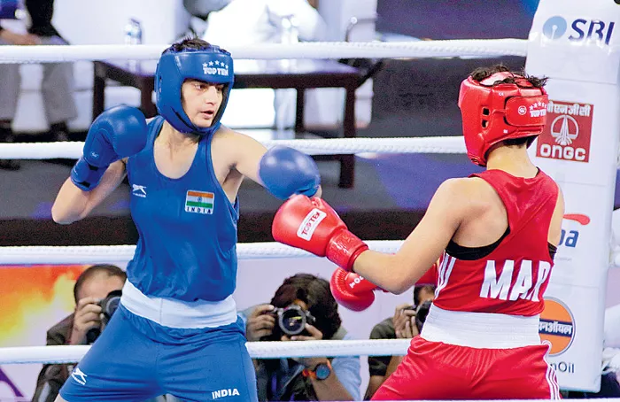 AIBA Womens World Boxing Championships 2018: Sarita Devi, Manisha Moun and Sonia Progress - Sakshi