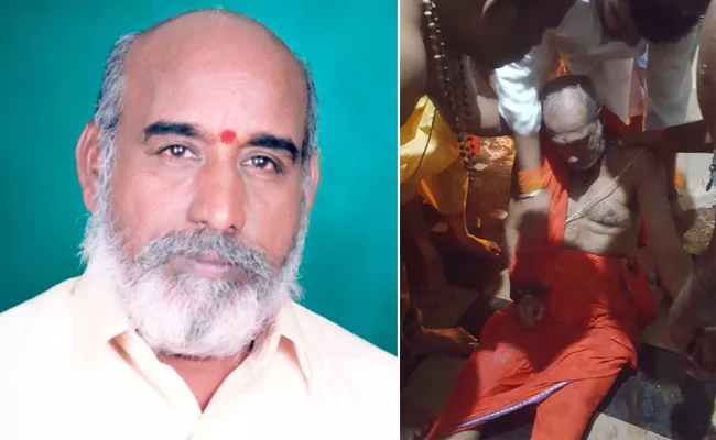 Priest Dies Due To Heart Attack In Palakollu Ksheera Ramalingeswara Swamy Temple - Sakshi