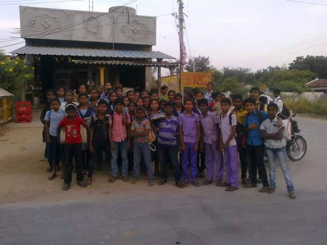 Unavailability Of Buses In Addagudur Village - Sakshi