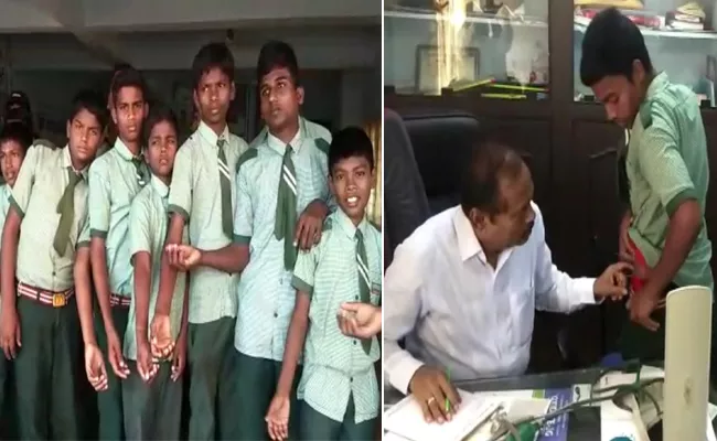 School Warden Beats Children In NagarKurnool - Sakshi