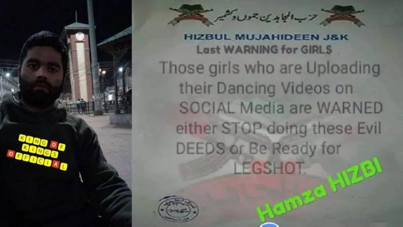 Hizbul Releases Poster Threatening Kashmiri Girls - Sakshi