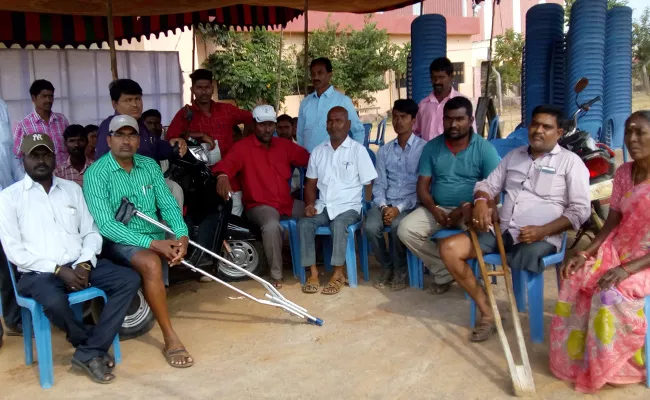 Physically Handicapped LowFacilities In Warangal - Sakshi