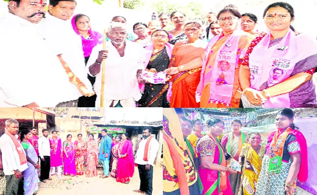 Candidates Wife's Canvass In Suryapet Constituency - Sakshi