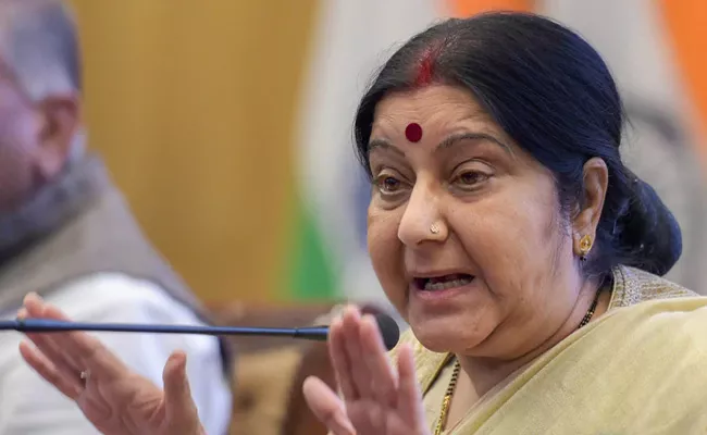 Sushma Swaraj Press Meet Over Telangana Elections - Sakshi